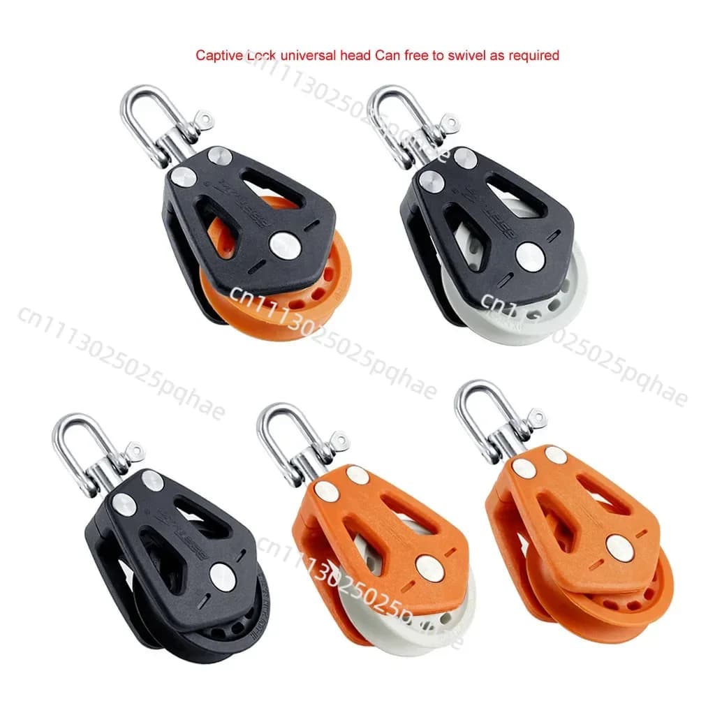 High Load Single Swivel Pulley Sheave Block Plain Bearing Rope Runner for Sailboat Marine Boat