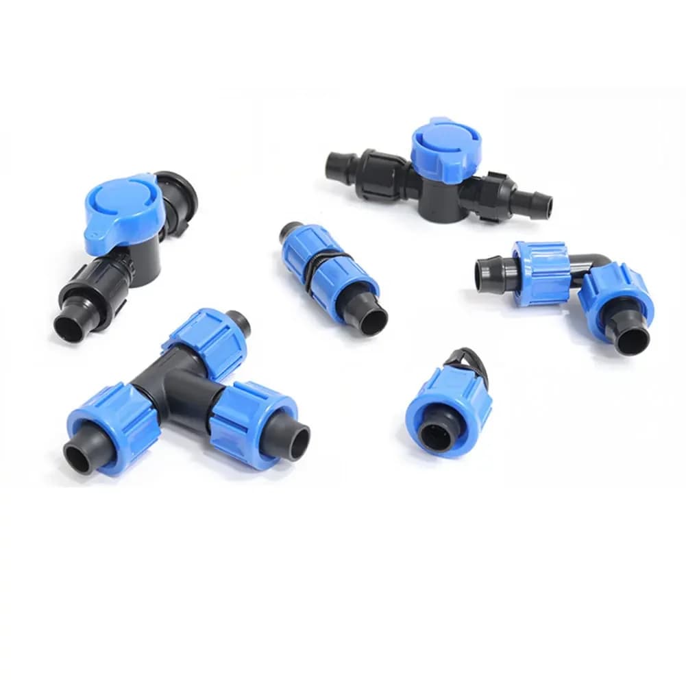 Kit di connessione per irrigazione a goccia per giardini domestici, connettori per tubi con blocco e raccordi divisori