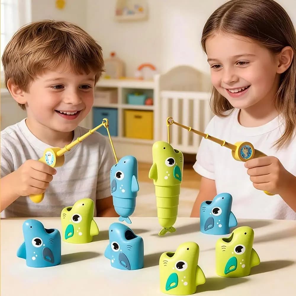 Funny Plastic Fishing Game Retractable Board Game Style Interactive Games Board Game Set Educational Toys