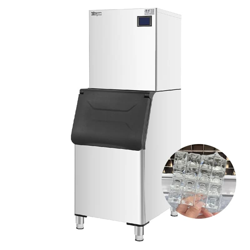 Fast Ice Making Large Capacity 24h/145kg Commercial Cube Ice Maker for Coffee and Beverage Store