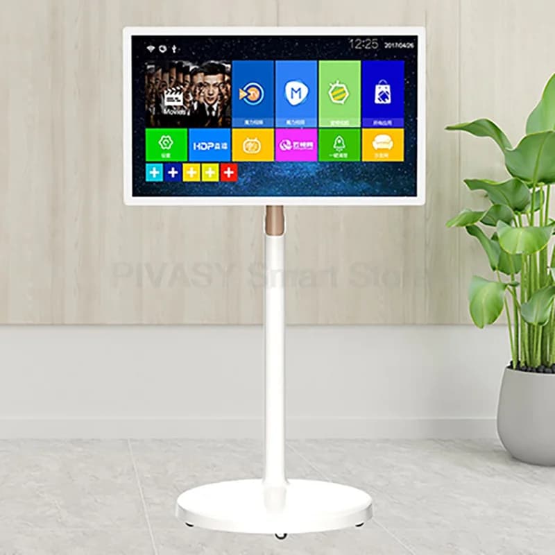 Popular Multi-Size Touch Screen Portable Smart TV Mobile Monitor for Indoor Conferences for Live Games with Floor Support