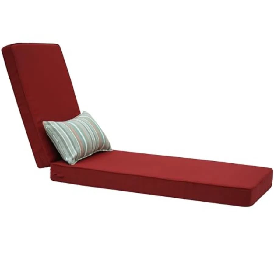 Cuscini per Chaise Longue da Esterno, Cuscino Olef per Chaise Longue, Rivestimento Resistente allo Sbiadimento e Rimovibile per Chaise Longue da Patio