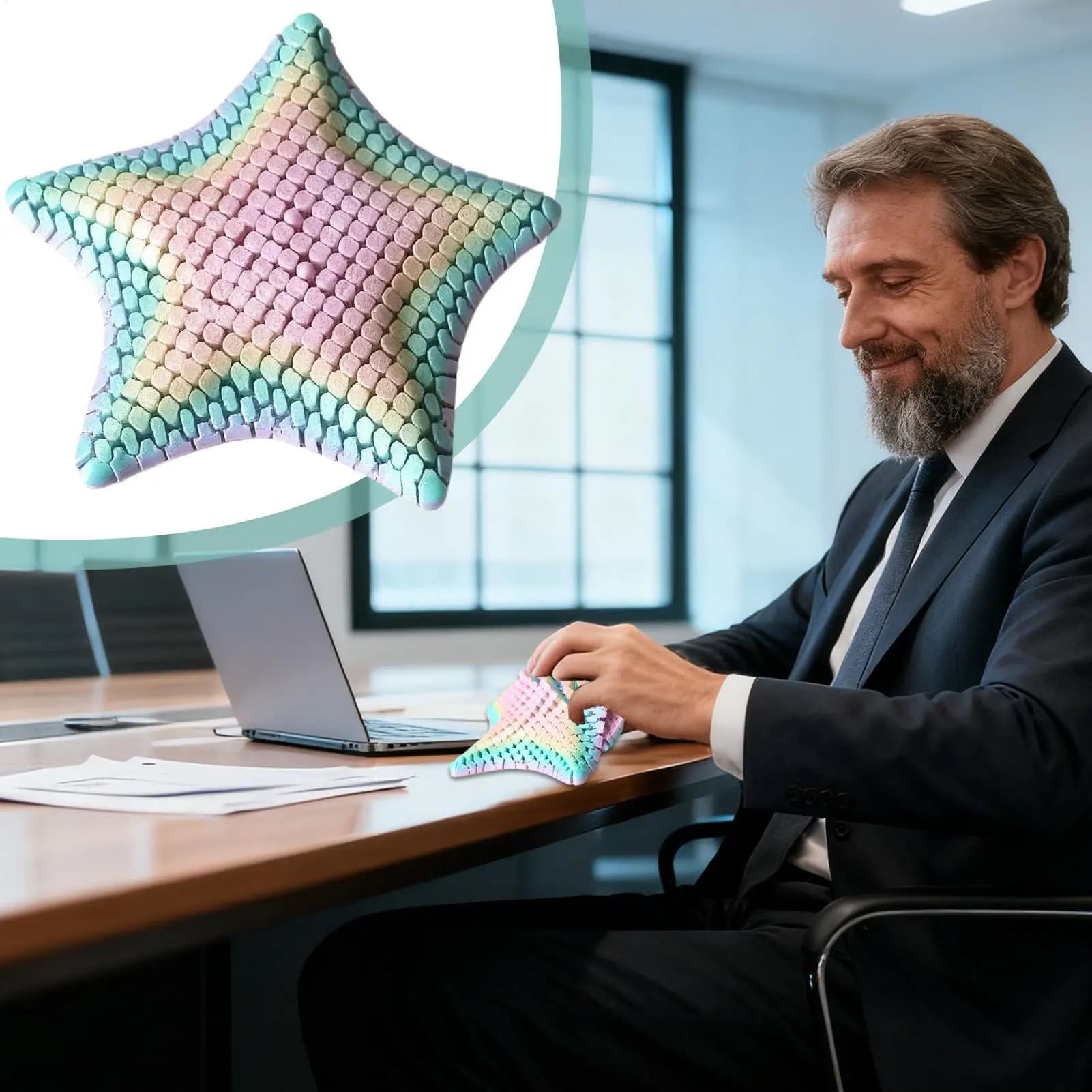 Giocattolo Antistress a Forma di Stella Marina Stampato in 3D, Flessibile e Sensoriale, per Ufficio, Scuola, Viaggi, Regali per Bambini