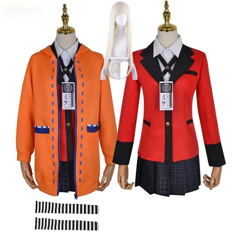 Yomozuki Runa Costume Cosplay Parrucca Anime Kakegurui Jabami Yumeko Vestito Delle Donne di Carnevale di Halloween Del Partito di Giochi di Ruolo Abiti