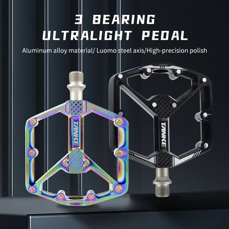TANKE Bicycle Pedals Sealed 3 Non-slip Pedal Bearings Mountain Road Bike Alloy Platform Pedal Mtb Cycling Ultra lightweight non-slip