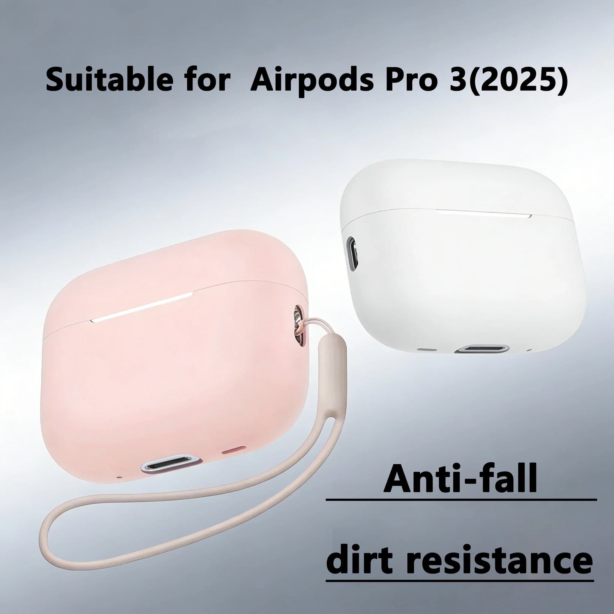 Custodia Morbida in Silicone per Auricolari con Laccetto per Airpods Pro 3 Generazione, Accessori Cover per Airpods Pro3 Gen