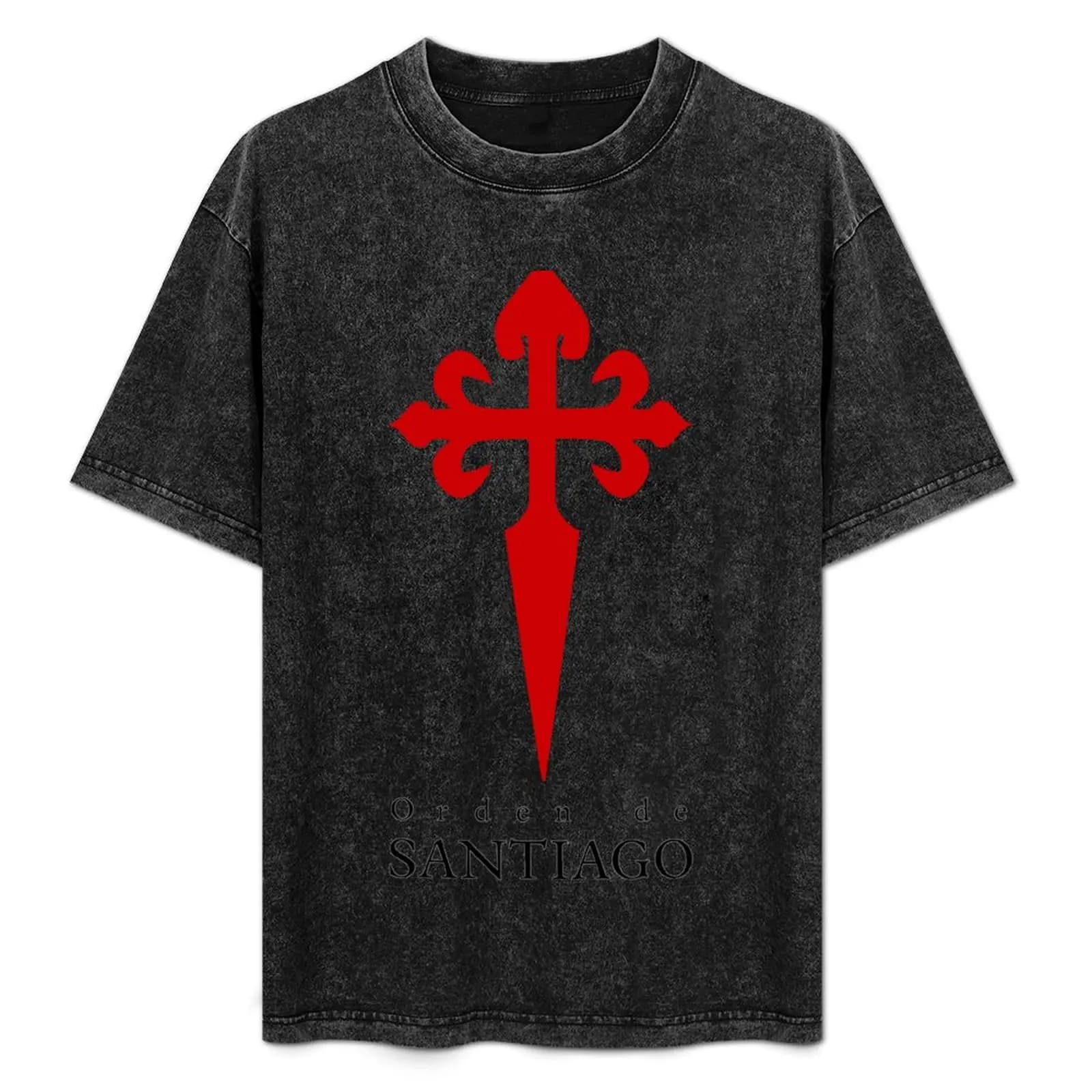 T-shirt Orden de Santiago, abbigliamento casual basic, top a maniche corte