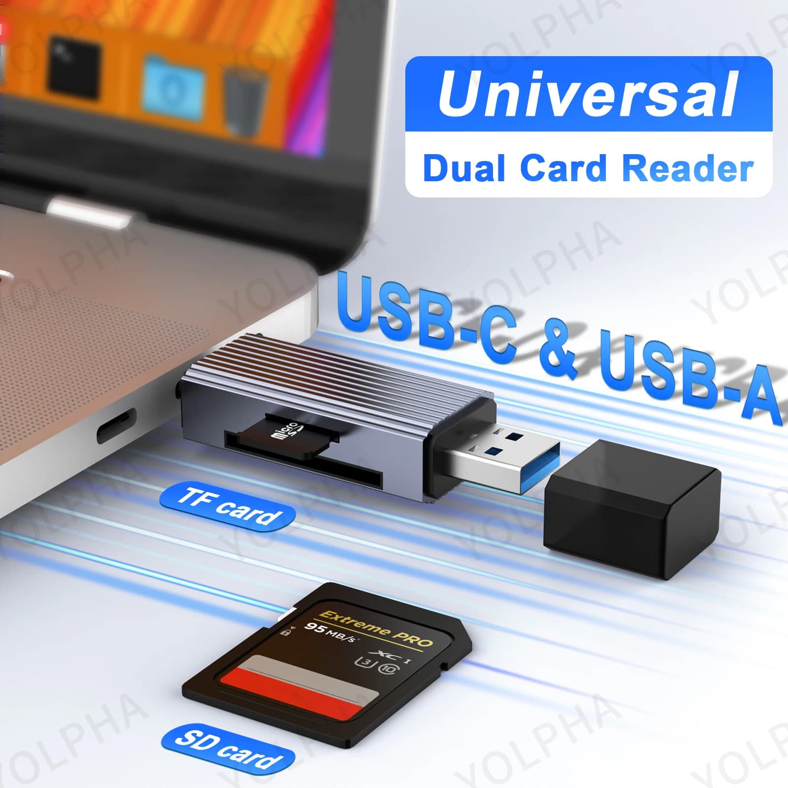 Card Reader USB3.0&USB C to SD Micro SD TF for PC Laptop Accessories Smart Memory Cardreader SD Card Adapter Phone Accessories