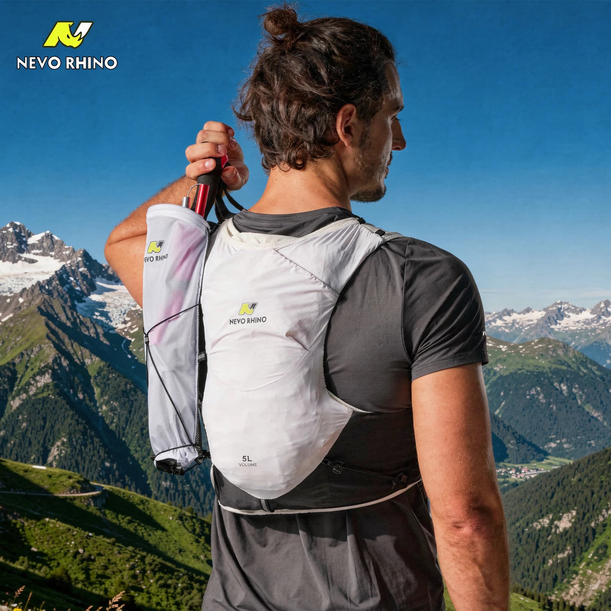 Single Trekking Pole Sleeve, Ripstop Nylon Waterproof Hiking Pole Protector Cover for Foldable & Telescopic Trekking Poles