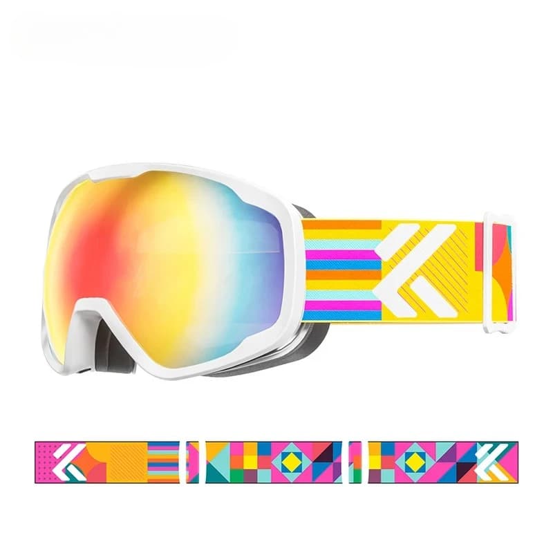 Occhiali da sci per bambini Doppio UV400 Maschera da sci per bambini Occhiali 4-15 anni Occhiali da snowboard professionali antiappannamento per bambini