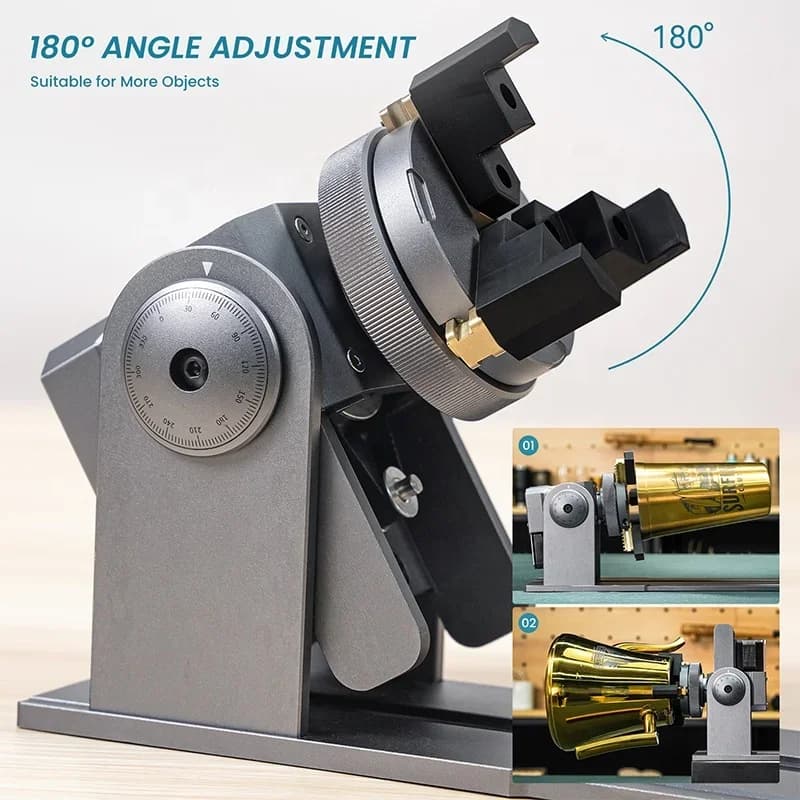 Maker R1 Morsetto rotante multifunzionale Dispositivo rotante a rullo R2 per incisore laser Incisione su tazza del router CNC
