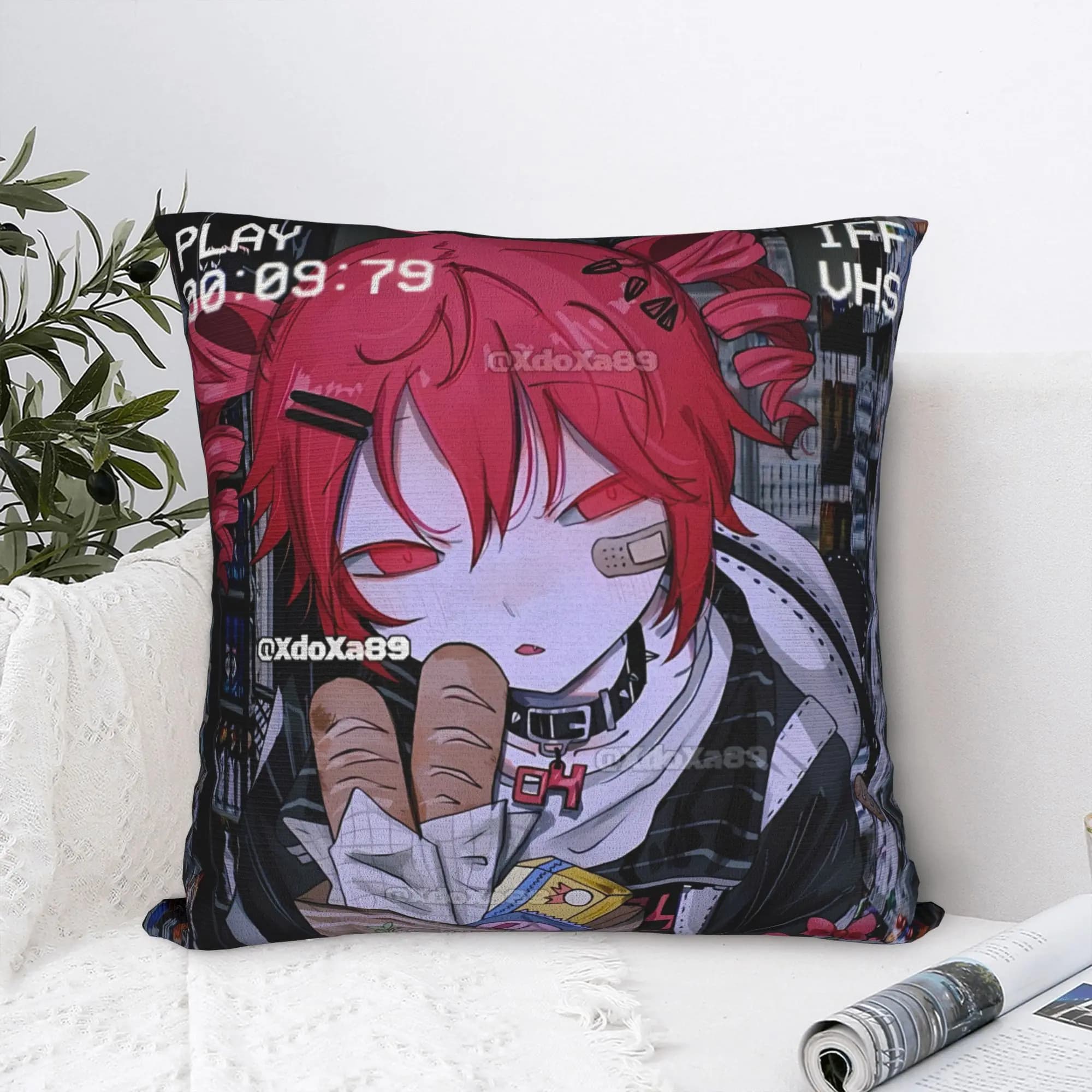 Teto Kasane Chibi Cartoon Anime Pillow Case Square Pillow Cover Fashion Pillowcases For Living Room Sofa