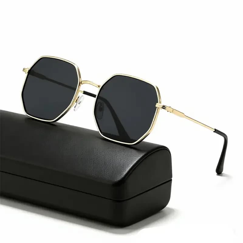 Retro Small Polygon Sunglasses For Women Men Metal Sun Glasses Anti-Glare UV400 Goggles Driving Male Female Eyewear Shades 2026