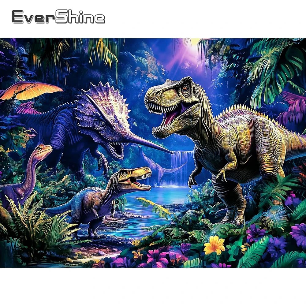 EverShine Diamond Painting Animale Dinosauro Mosaico Quadrato Completo Immagine Drago Ricamo con Strass Nuovo Arrivo Decorazione Murale