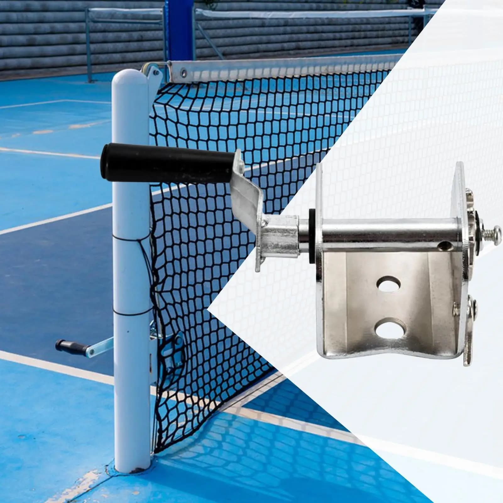 Verricello tenditore per rete da pallavolo Strumento di tensionamento a manovella Verricello professionale in metallo per allenamento in palestra Scuola di competizioni formali