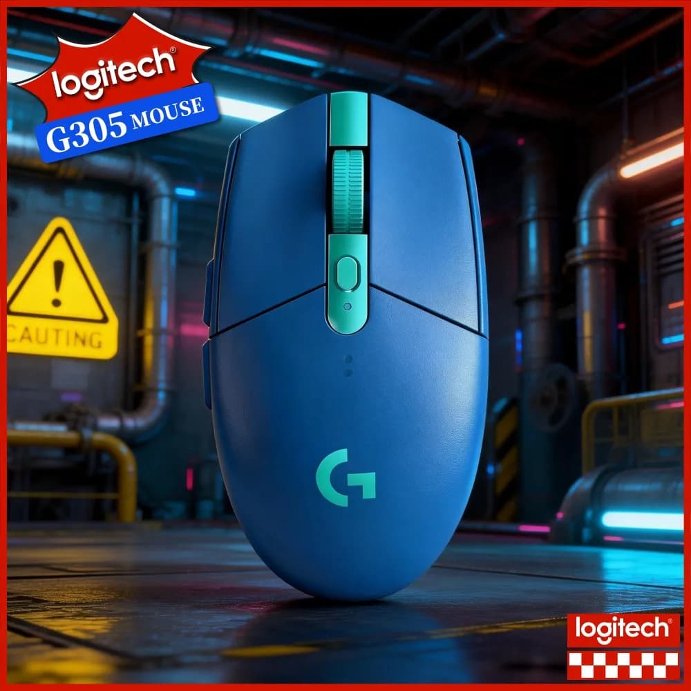 Logitech G305 Wireless LIGHTSPEED Gaming Mouse HERO 12000 DPI 6 Programmable Buttons 250H Battery Works On PC And Mac