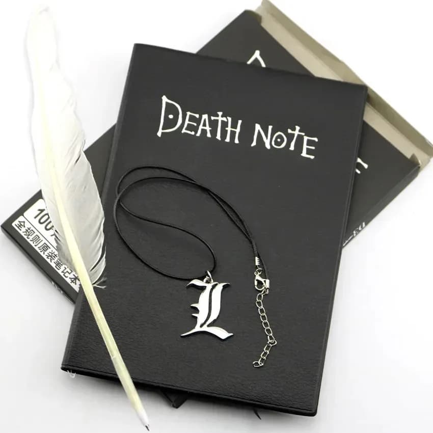 Set di Quaderni A5 Anime Death Note, Diario in Pelle da Collezione, Quaderno Tematico Anime per Scuola, Diario per Scrittura, Idea Regalo