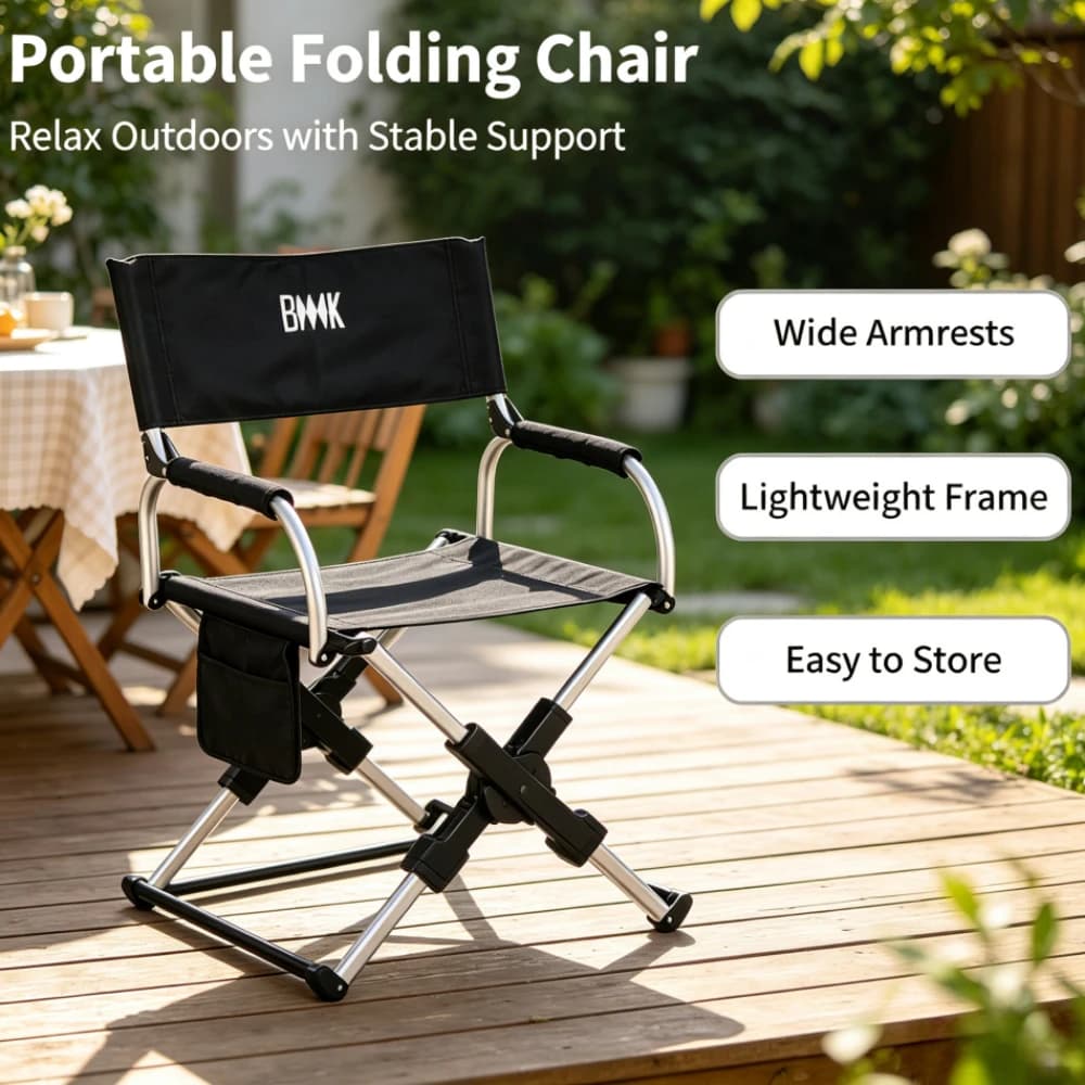 Outdoor Camping Folding Chair Aluminum Alloy Magician Director Chair Rv Portable Folding Chair Fishing Compact Backrest Chair