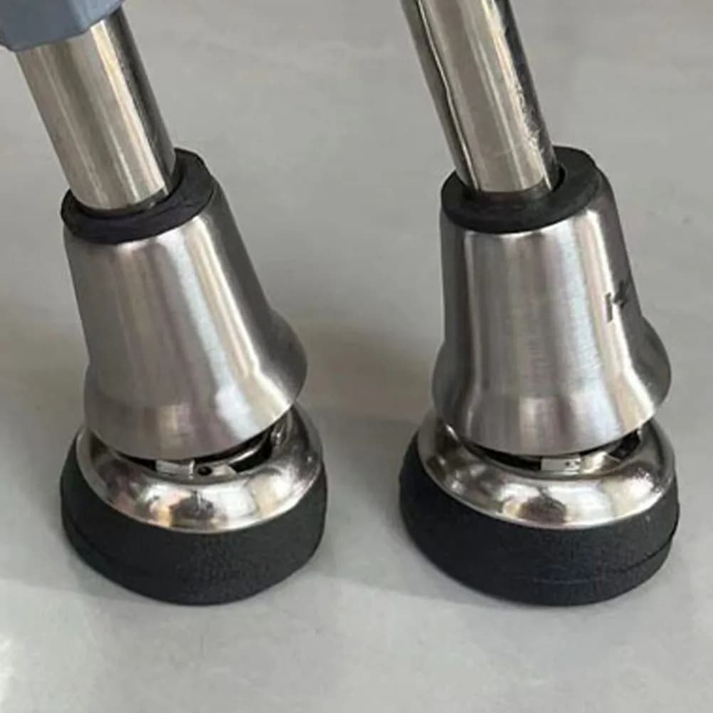 19mm Anti-slip Toes, Cane Covers with Stainless Steel Rotating Joint, Trekking Stick Terminals
