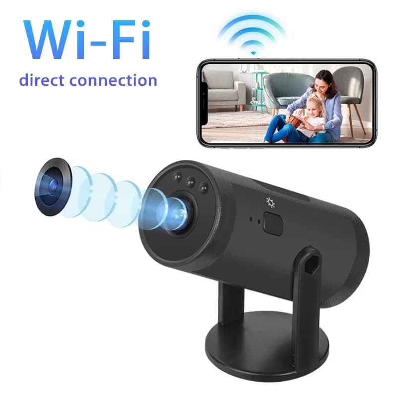 Telecamera di Sicurezza Domestica Wireless WiFi: Telecamera Bullet HD con Visione Notturna a Infrarossi, Adatta per Animali Domestici, con Angolo di 180° ° Registrazione con rotazione a un tocco