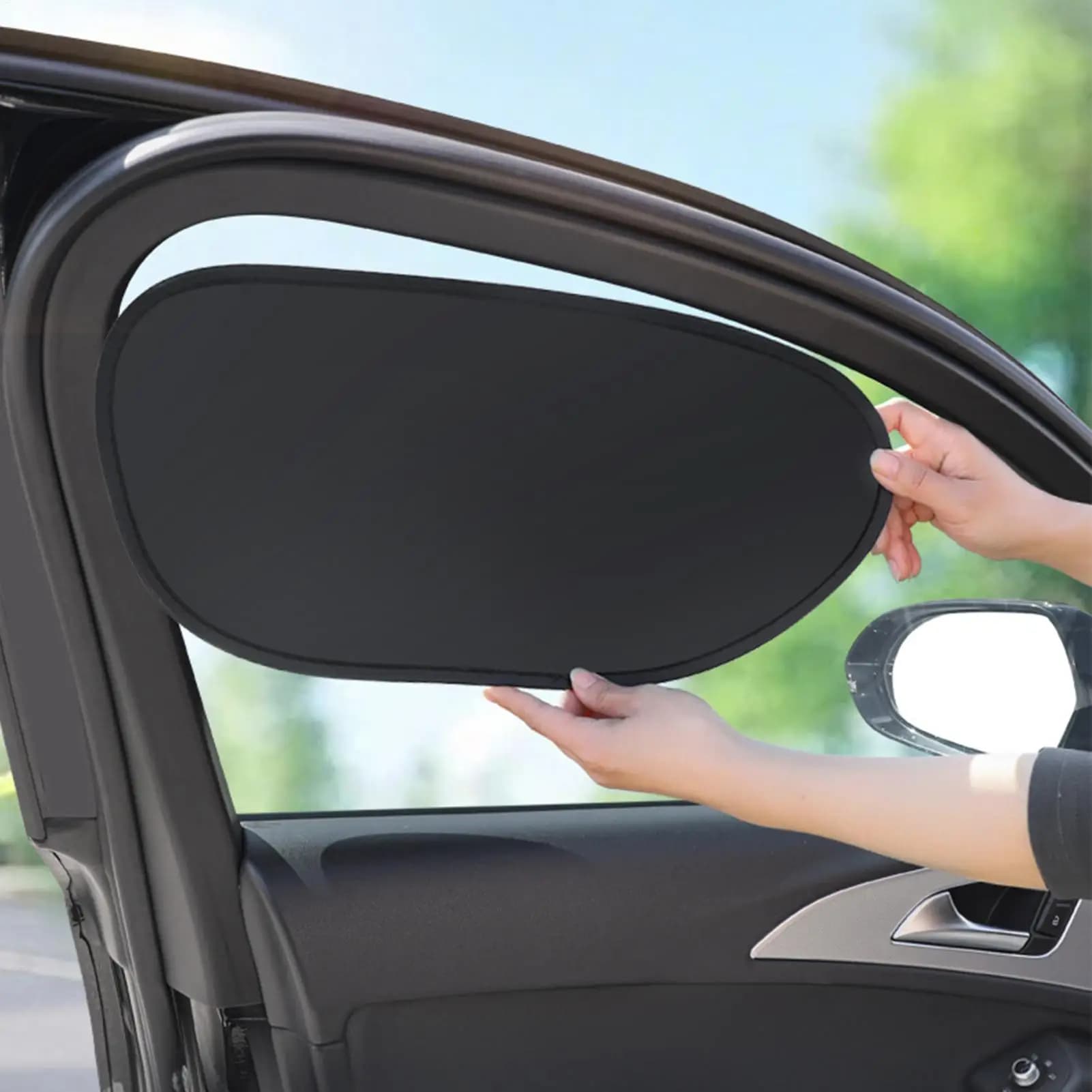 Parasole Elettrostatico per Auto, 2 Pezzi, Protezione UV per Finestrini Laterali, Copertura Statica per la Privacy, per SUV, Berlina, Viaggi su Strada