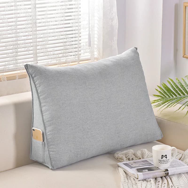 Cuscino triangolare per letto Dormi, cuscino per camera da letto, supporto lombare morbido per divano singolo, cuscino lombare per letto singolo
