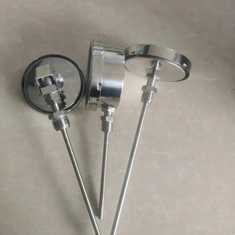 Termometro Industriale Digitale in Acciaio Inox Bimetallico Universale Radiale Assiale per Caldaie Elettriche