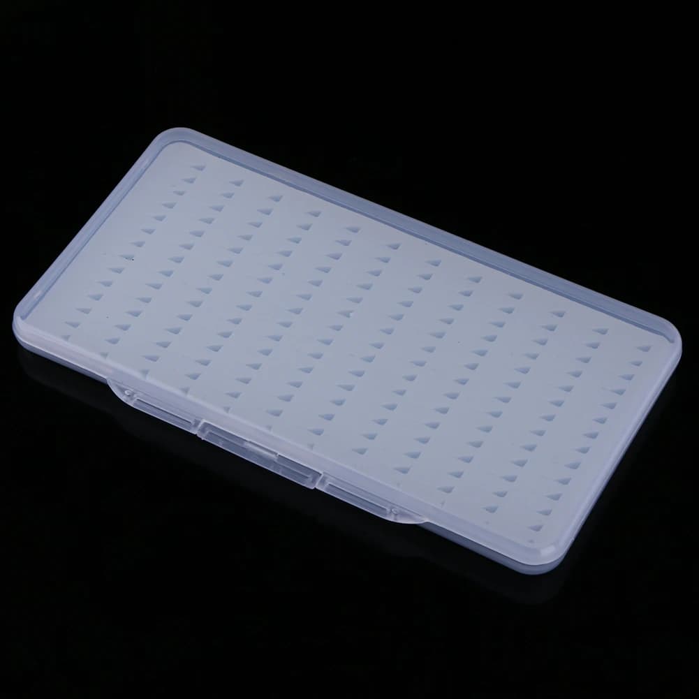 Outdoor Slim Easy-Grip Foam Clear Fly Lures Bait Hook Box Fishing Tool Plastic