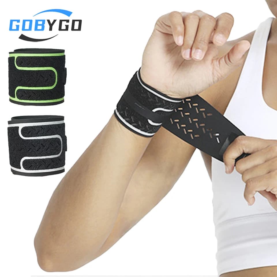 GOBYGO 1 pz tutore da polso a compressione sportiva sottile traspirante regolabile supporto per avvolgere la mano cinturino da corsa basket badminton