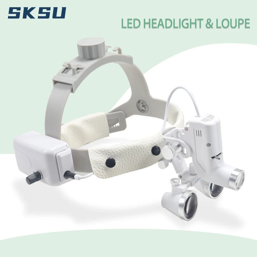 LED Dental Lamp Binocular Enlargement Lens Brightness point Dental Lab Adjustable 5 W front lamp for 2.5X 3.5X surgical light
