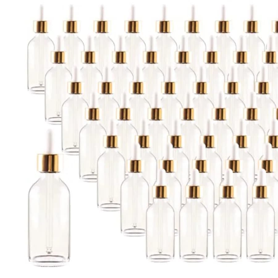 Confezione da 48 flaconi contagocce in vetro con contagocce in vetro per oli essenziali e profumi