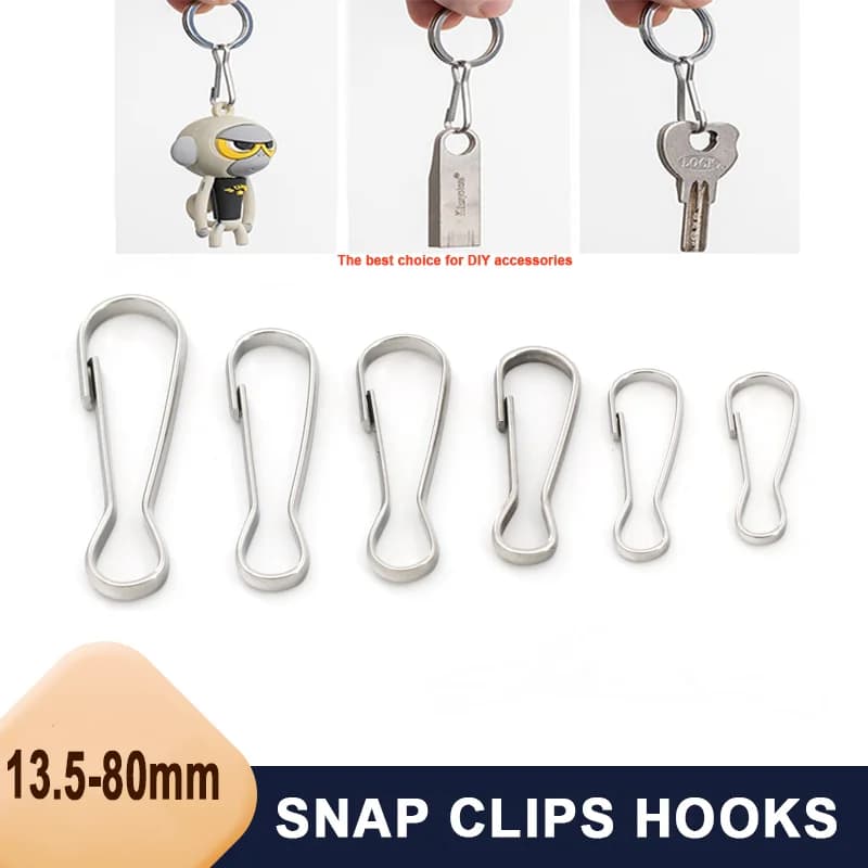1-100 Pezzi Moschettoni a Scatto con Gancio, Chiusura a Gancio, Connettore a Forma di Zucca, Accessori Hardware per Catene di Borse, Moschettoni, Anelli Portachiavi e Appendiabiti