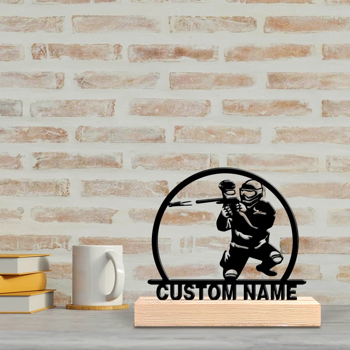 Custom Metal Workbench for Tyre Training with Wood Base, Table Decoration or Rustic Style Wall