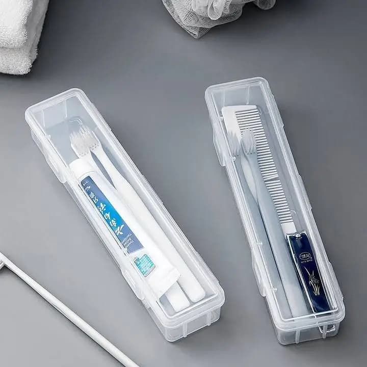Scatola trasparente per riporre lo spazzolino da denti, comoda custodia da viaggio per lo spazzolino, custodia portatile per lo spazzolino, custodia da viaggio per lo spazzolino