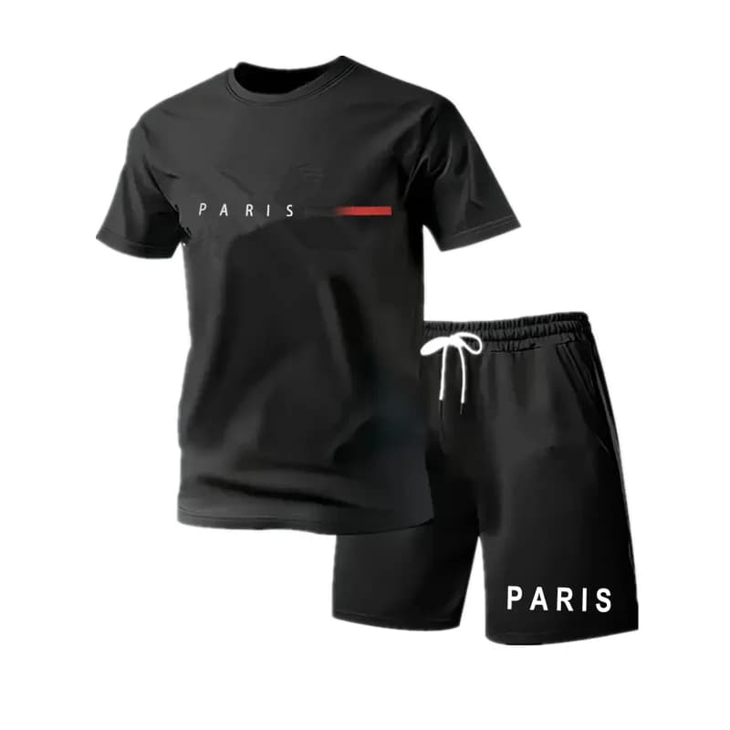 Completo Uomo Estivo 2026: T-shirt Casual + Pantaloncini, Set Due Pezzi Oversize Traspirante a Maniche Corte per Sport