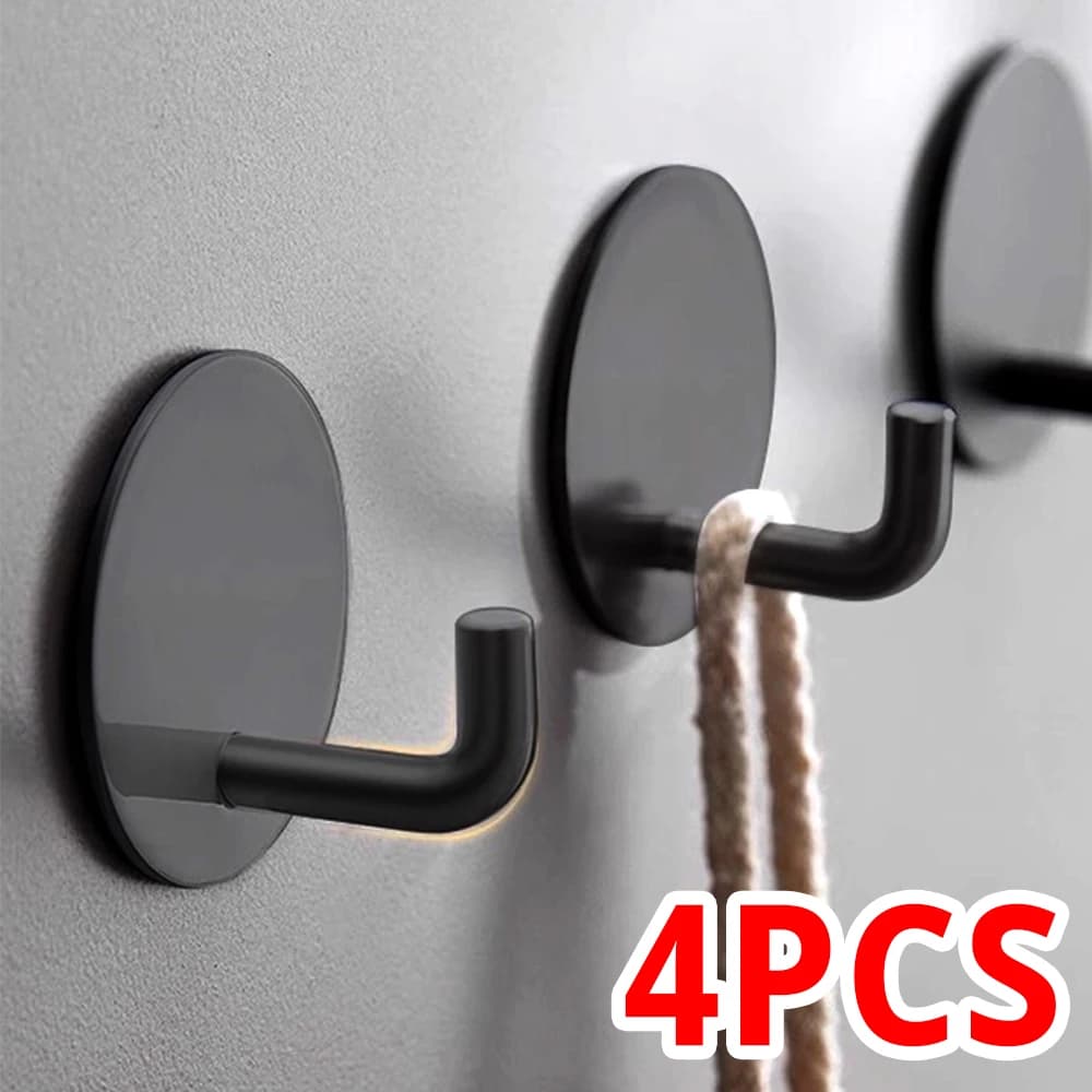 Circle Self-Adhesive Wall Hooks Sticker Coat Hooks Hanging Towels Rack Clothes Bag Hanger Bathroom Multi-Purpose Holder Hooks