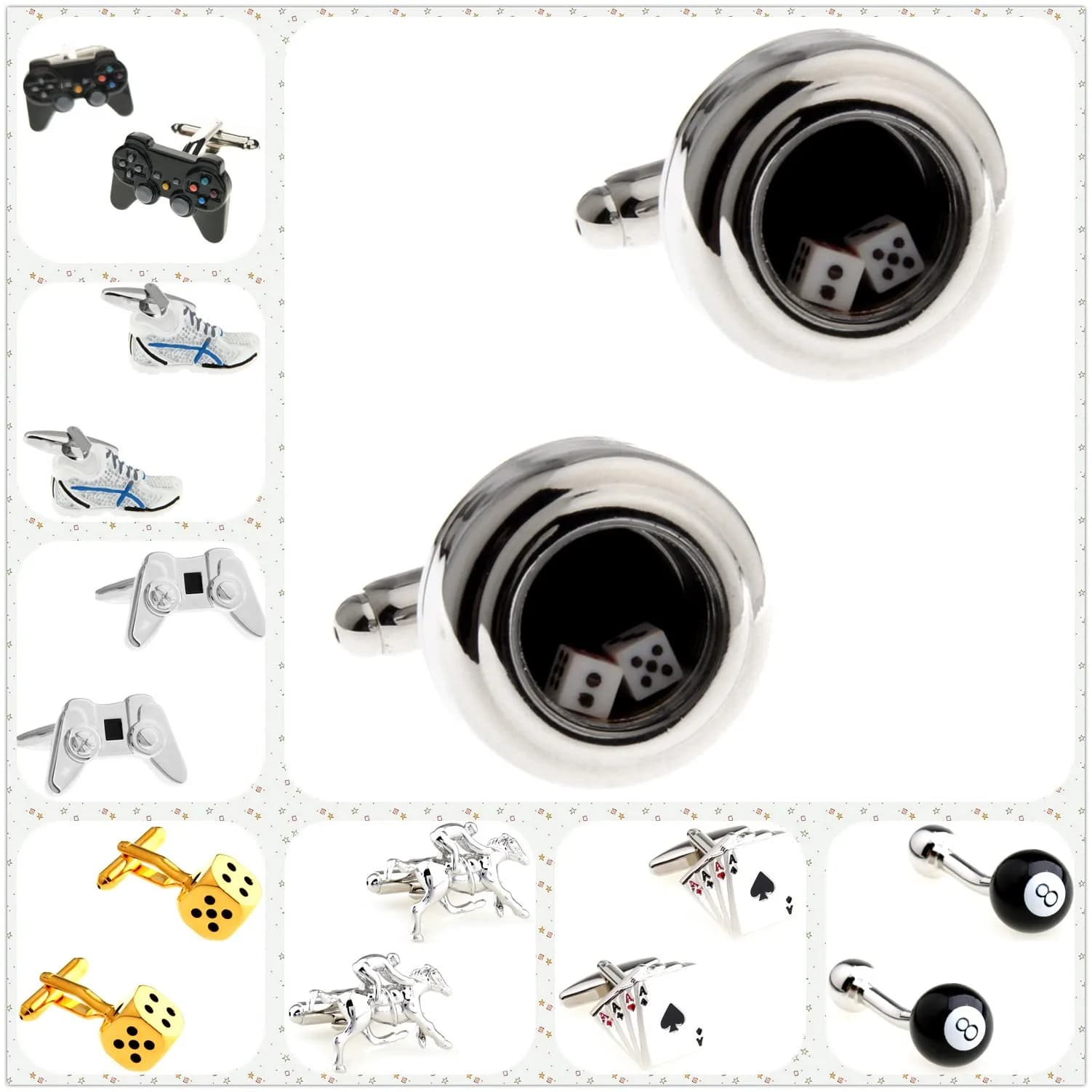 29 Disegni Gemelli Uomo Gemelli Moda Uomo Spedizione Dadi Poker Scacchi Manubri Sci Gamepad Equitazione Sport