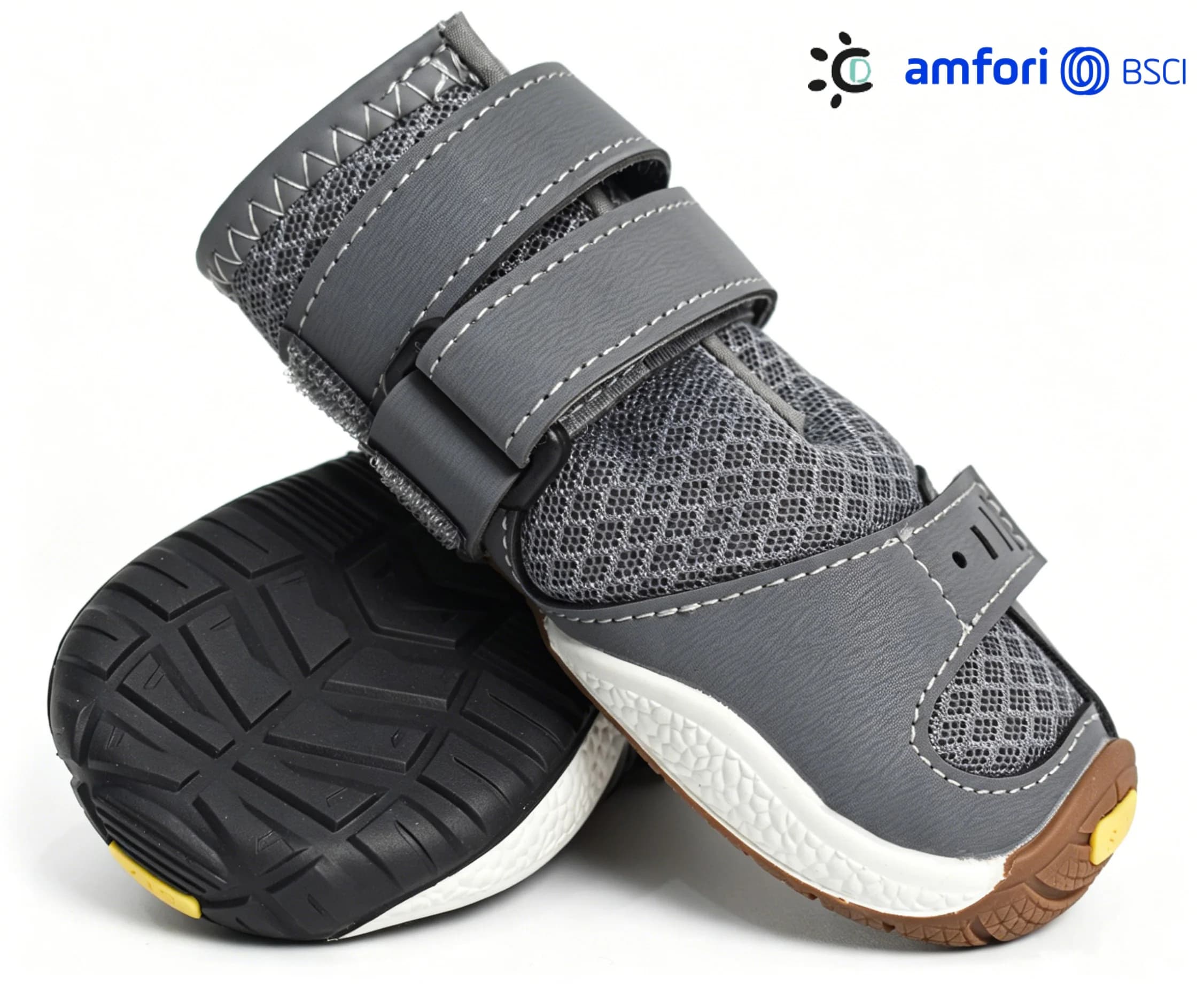 Factory Direct Outdoor Dog Boots High Top Dog Shoes with Double Velcro Straps for Hiking Running Walking