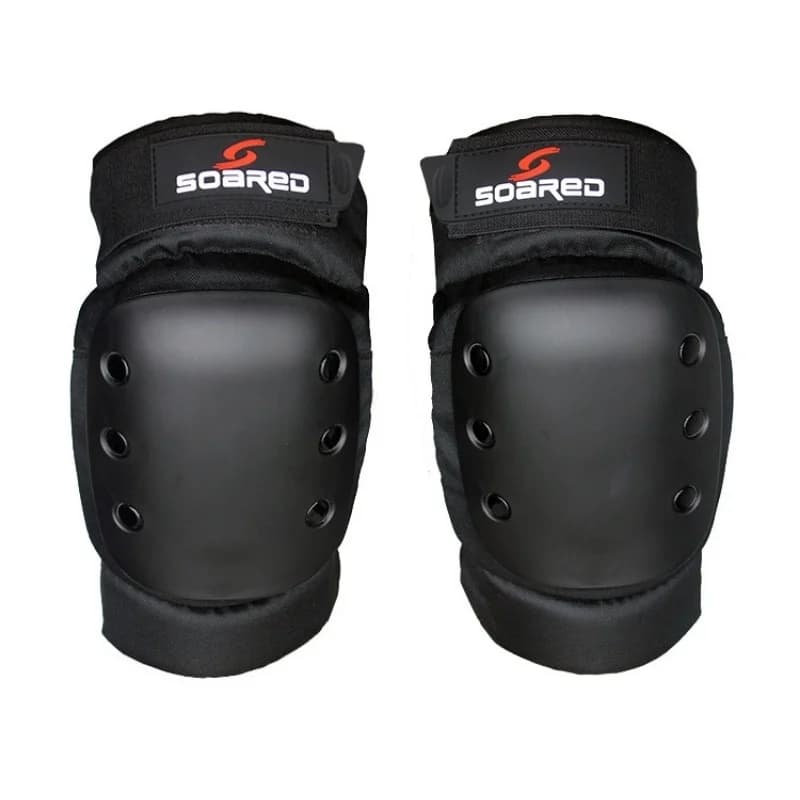Antiurto professionale addensare sci snowboard pattinaggio a rotelle ginocchiera protezione gomito tutore nero