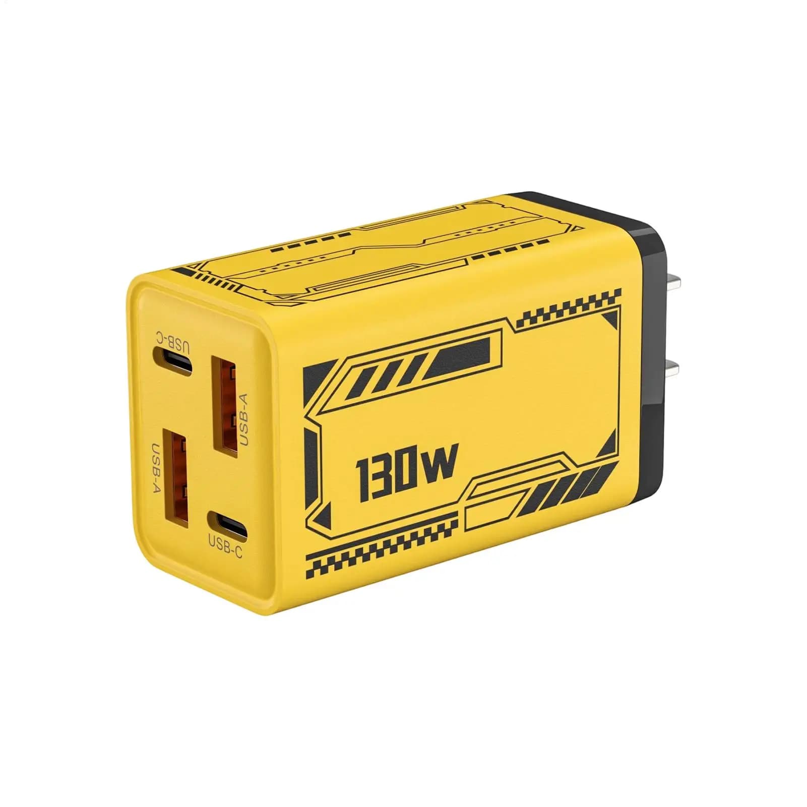 Spina da muro USB Spina USB 130W Adattatore per porte multiple Cubo di ricarica rapida per scrivania da casa da parete sul comodino da viaggio in ufficio