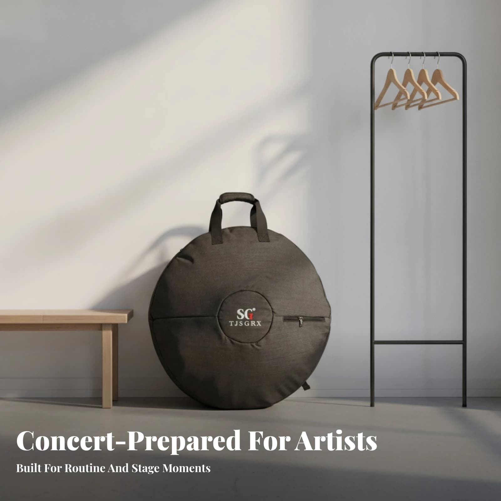 Zippered Pocket Padded Handpan Case Backpack Drum Case Steel Steel Drum Bag Zipper Closure Handpan Bag Portable