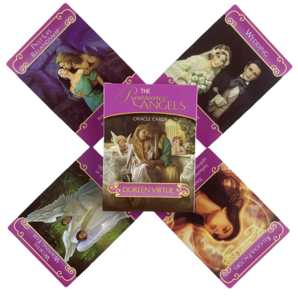 The Romance Angels Oracle Cards A 44 Tarot English Divination Edition Deck Board Games Playing Cards