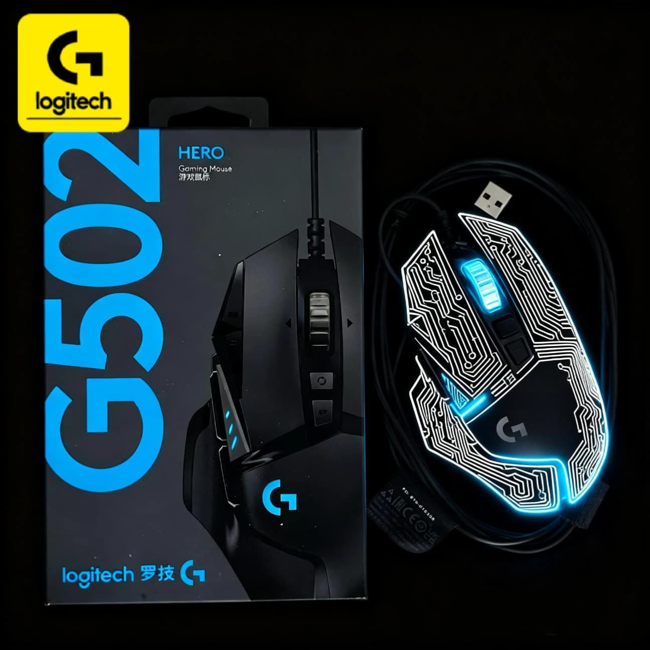 Mouse da gaming Logitech G502/G402/G203 originale, effetti di illuminazione RGB, perfetto per eSports, giochi FPS e Battle Royale