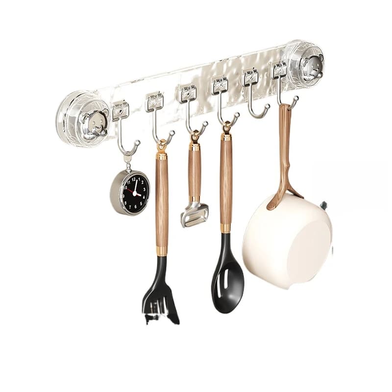 * Gancio da cucina a ventosa, cucchiaio non perforante, gancio per pala, portaoggetti