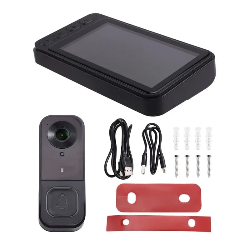 AT41 per videocitofono wireless con schermo IPS HD a colori, visione notturna, per interfono vocale wireless a basso consumo energetico
