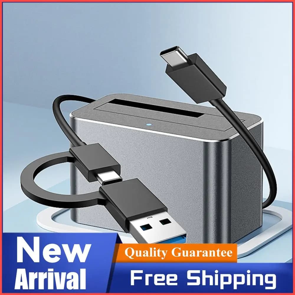 Dock per Disco Rigido 2.5/3.5 Pollici SATA HDD SSD, Lettore 5Gbps USB, Box Esterno per HDD/SSD SATA/SAS da 2.5/3.5 Pollici