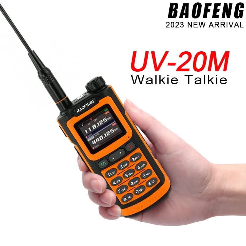 BAOFENG Walkie Talkie originale UV-20M U/V Dual Band Radio bidirezionale Radio FM 5W 1000 canali Frequenza di copia con un clic BF-UV20M