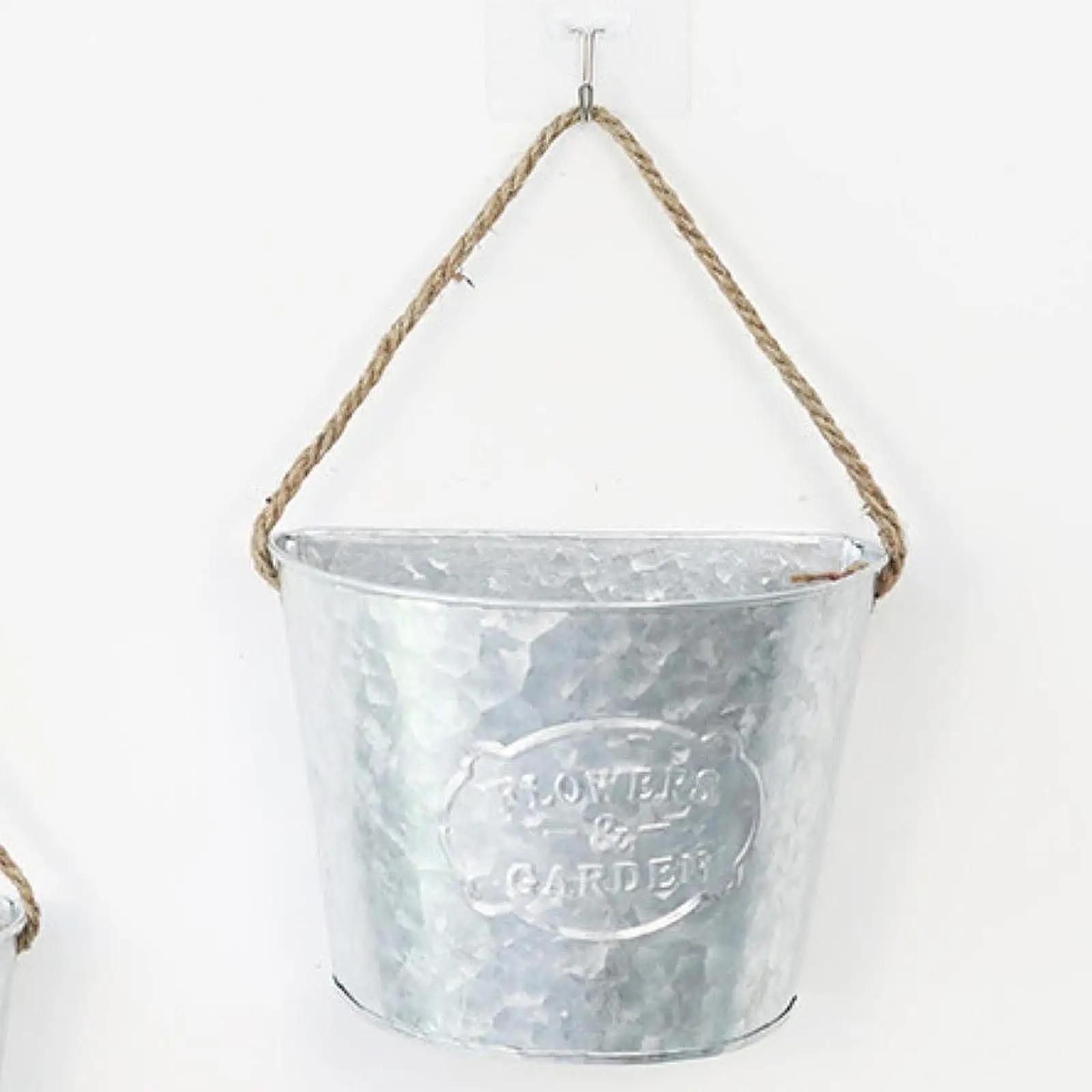 Fioriera da Parete Semicircolare in Ferro Battuto, Vaso per Piante Sospeso, Design Originale