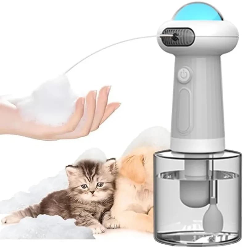 Electric Pet Bathing Machine Easy To Use Convenient Cat Dog Bath Bubbler Shampoo Wireless Dog Cleaning Soap Dispenser