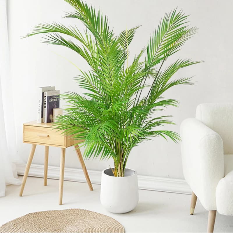 80-125 cm large artificial palm fake plant monstera plastic fern plant leaves tropical outdoor plants for home garden decoration